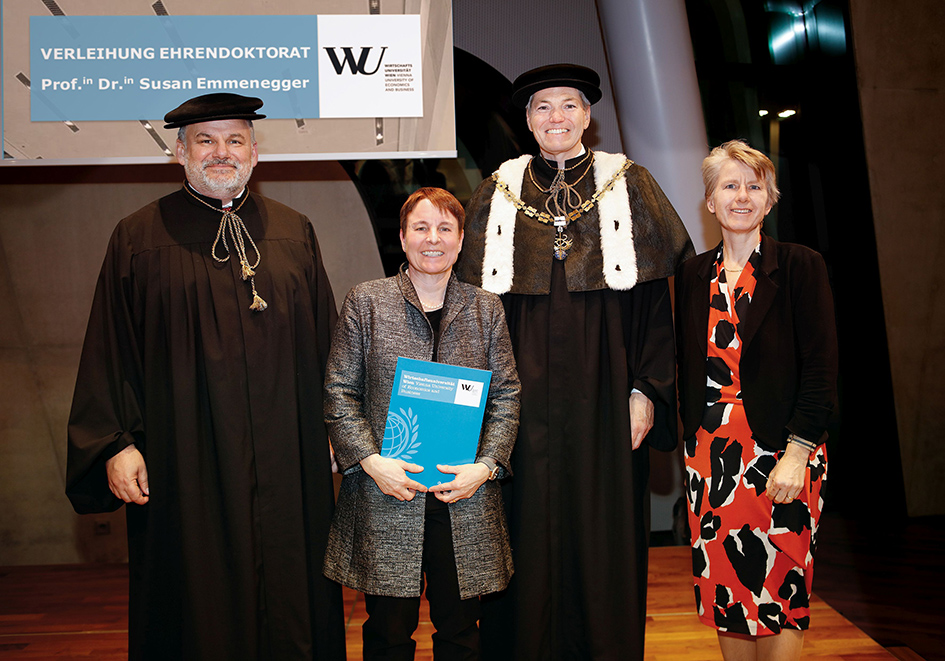 WU-Ehrendoktorat für Prof. Dr. Susan Emmenegger